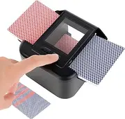 Card Shuffler Machine, Card Shuffler with Smart Sensor, Rechargeable, Compact and Portable, 2000mAh Rechargeable, Low Noise, Super Stable, Card Dealer Machine for Different Cards Black