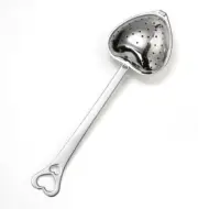 1Pc Silver Tea Strainers for Loose Tea Tea Infuser Heart Shaped Tea Filter Set
