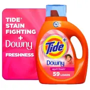 Tide Plus a Touch of Downy Liquid Laundry Detergent, April Fresh Scent, 84 fl oz