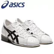 ASICS Weight Lifting Shoes 1163A006-100 White / BLACK Smooth Leather 2E New