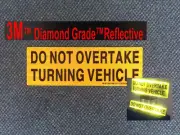 Do Not Overtake Turning Vehicle Sticker for Caravan RV Truck motor home Class 1