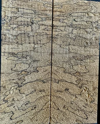 K D Spalted Maple KnifeScales/pen Blanks 2-pcs 3/8” x 2 1/4” X 6” 3038