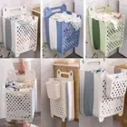 Large Capacity Dirty Clothes Basket Foldable Clothing Storage Basket Bathroom