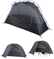 iClimb Ultralight 4 Season Solo Tent Waterproof with Snow Skirt Rainfly, Ground/Off The Ground Tent for Backpacking Camping Hiking Trekking Mountaineering