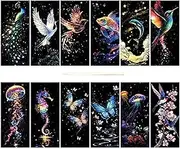 Scratch Bookmarks, Party Favor Scratch Off Paper, Bookmarks Craft Paper Art Sets, 6.14x2.76x0.2 inches, Fun and Interactive Craft Activity, Encourages Creativity and Imagination for Kids Students