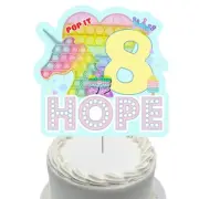 Pop it Toy Fidget Cake Topper Personalised Lolly Loot Bag Party Supplies Cupcake