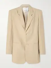 [The Frankie Shop] The Frankie Shop - Aiden Twill Blazer - Beige - x small x small Neutrals