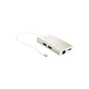j5create USB-C to HDMI/RJ-45/USB Adapter Male to Female (JCA374) JCA374US