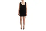 Roberto Cavalli Elegant Black Sheath Stretch Dress