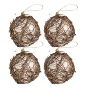 4PCS Wild Bird Nesting Material Outdoor Hummingbird Nest Hanging Bird Feeder