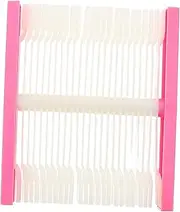 FRCOLOR 48 Color Nail Art Practice Templates Nail Polish Display Nail Board Fan Shape Nail Polish Display Plates Nail Art Tips Sticks for Home Salon