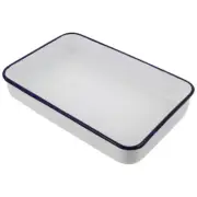 Enamel Baking Pan Rectangular Cake Chicken Roasting Deep Casserole Dish