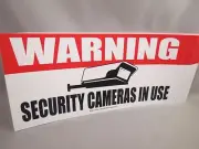 WHOLESALE LOT OF 10 WARNING SECURITY CAMERAS IN USE STICKER SIGN security hidden