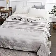 Nuvodreams Cooling Blanket Queen Size, NuvoDreams Cooling Comforter for Hot Sleepers, Lightweight & Breathable Cool Blanket Queen Size, Soft, Fall Asleep Quickly (Grey A,110 * 150cm)