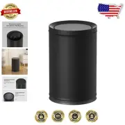 Modern 9L Touchless Matte Black Trash Can with Odor Seal for Home & Office