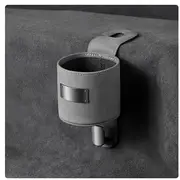 Car Hook Storage Box Seat Back Milk Bottle Beverage Cup Holder Suede Rear Storage Car Storage Box Hook Gray 1pcs