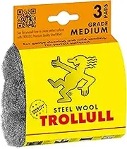 Steel Wool | Wire Wool Pads, 3 DIY Pads medium 1 can be used to sand wood, remove old paint and varnish from antique furniture, and clean hard rubber floors