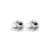 Alno A8750-PC Infinity Bath Glass Shelf Brackets Only Polished Chrome