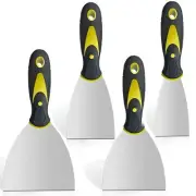 4 Pcs Stainless Steel Putty Knife Paint Scraper Set for Drywall Repair