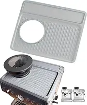 Tamping Mat Compatible with Breville 870/880,Silicone Top Mat for Barista Touch/Express Machine Accessories, Prevent Scratching(Grey)