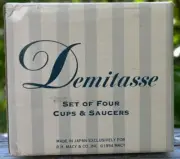 NEW DEMITASSE SET OF 8 CUP & SAUCER SETS-R H MACY AND CO.