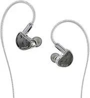 KBEAR Xuanwu Professionanl in Ear Monitor Headphones for Musicians, Bass Player, Singers, Wired Earbuds with 1DD, 3.5mm Plug in Headphones for Computer, Phones, Airplane Travel (Silver, Without mic)