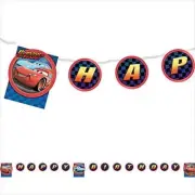 Disney World Of Cars "Lightning McQueen" Happy Birthday Banner