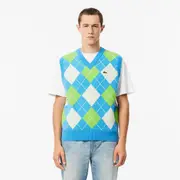 Wool Jacquard Argyle Sweater Vest? ?