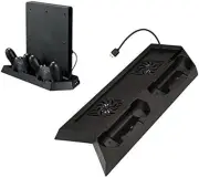 3 in 1 Playstation 4 PS4 & Slim Controller Console Vertical Charger Stand Doc...