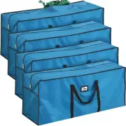 4 Pack 7.5 ft Christmas Tree Storage Bags 600d Oxford Heavy Duty Disassembled...