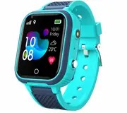 NNEOBA Kids 4G Smartwatch GPS Video Call Waterproof (Blue)