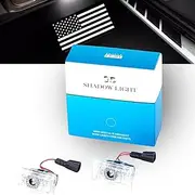 Tesla Car Door LED Logo Projector Light, American Flag Shadow Light, Model 3 Y X S Compatible