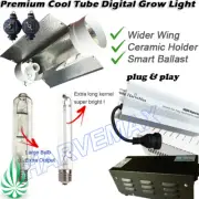 Hydroponics 600W HPS MH Grow Light Ballast Cool Tube Reflector Lighting Kit
