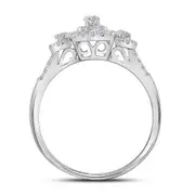 14k White Gold Diamond Bridal Engagement Ring 1/2 Cttw