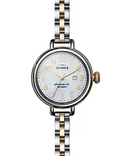 Shinola The Birdy Watch, 34mm Mother of Pearl/Silver