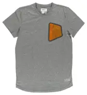 Adidas Mens ClimaLite Pocket Tee Grey S, Color: Grey/Yellow