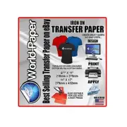 Transfer Paper Dark T- Light shirts 10 Sheet inkjet Printable HTV Vinyl Iron-on