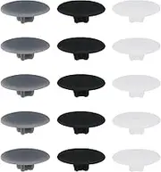 eMagTech 300PCS 3 In1 Eccentric Wheel Cover Cap Plastic Screw Cap Covers Self-Tapping Hinged Screw Cover Caps Assortment Set Plastic Screw Caps Fold Black/White/Gray
