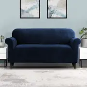 3 Seater Artiss Sofa Cover Couch Covers Velvet Sapphire