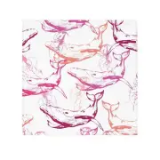 Whale Print Face Towel - Vibrant Bath Accessory for Ocean Lovers