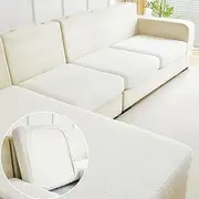 Disayu Magic Sofa Covers Couch Covers 2024 New Couch Cushion Covers Universal Sofa Covers Washable Stretch Slipcovers for Sectional Sofa (Texture White,Large Double Seat Cover)