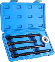 Long Reach Harmonic Balancer Installer Kit, 5 Piece Harmonic Balancer Pulley Puller Set, Crank Pulley Removal Tool Damper Puller Kit