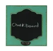 Distressed Blue Old Fashioned Wood Frame Wall Mount Chalkboard Sign