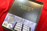 SMALL NOTES SIZE PAPER CURRENCY ALBUM, HOLDS 96 NOTES, BRAND NEW, A-1 NEW,,,,