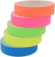 OHPHCALL Ssorted Neon Blacklight Tape 10mm*10m Fluorescent Tape for Decorations Glow in Dark Gaffer Tape