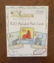 8 x 10 Alphabet Flash Cards Based on the Children’s Book THE JUNGLE GRAPEVINE