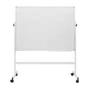 Double-Sided Mobile Whiteboard 140-180cm Height Adjustable Magnetic Whiteboard On Wheels Aluminium Frame with Eraser and Marker for Office Home Classroom