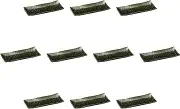 Set of 10 Oribe Sanma Plates, 10.8 x 4.9 x 1.4 inches (27.5 x 12.5 x 3.5 cm) | Elongated Plate (Medium) Setomonohonpo