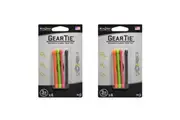 8pc Nite Ize 3in Rubber Gear Tie Reusable Wire Twist Organiser Assorted Colours