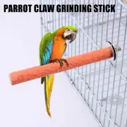 Parrot Paw Grinding Perch Stand Pet Bird Quartz Branch Budgie ToyN Shelf L3C0